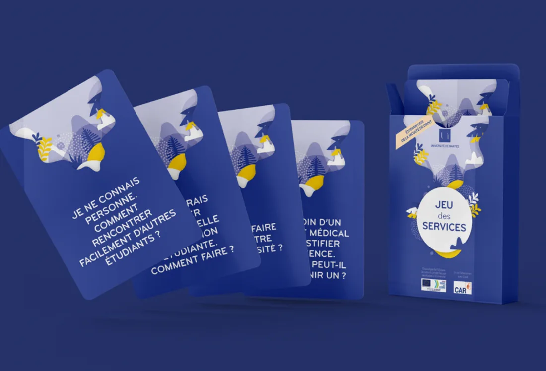 Un jeu de cartes pour découvrir les services étudiants, enseignement supérieur, conçu par Les Façonautes