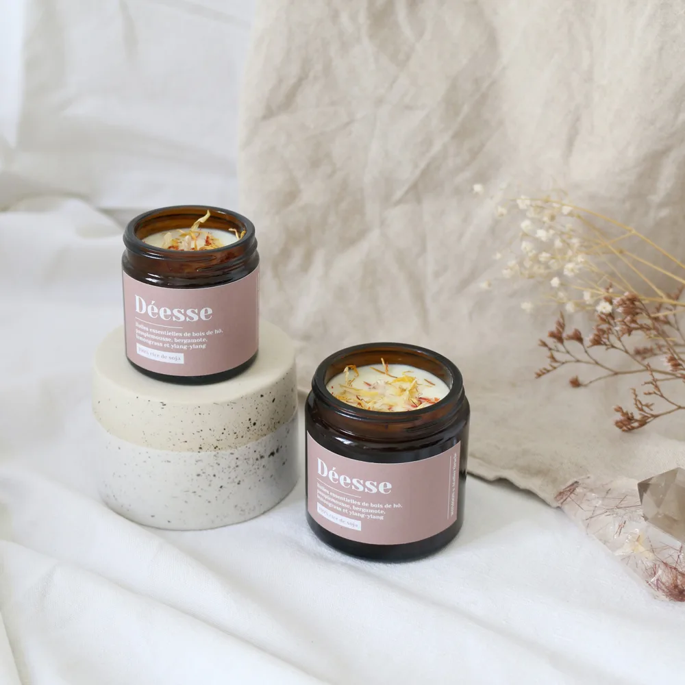 Packaging : bougies Déesse